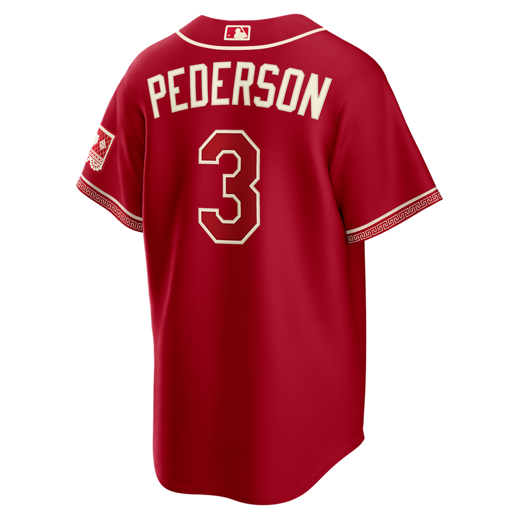 Texas Rangers Joc Pederson Nike Red 2026 City Connect Stadium Jersey product image 3, provided for visual reference and
