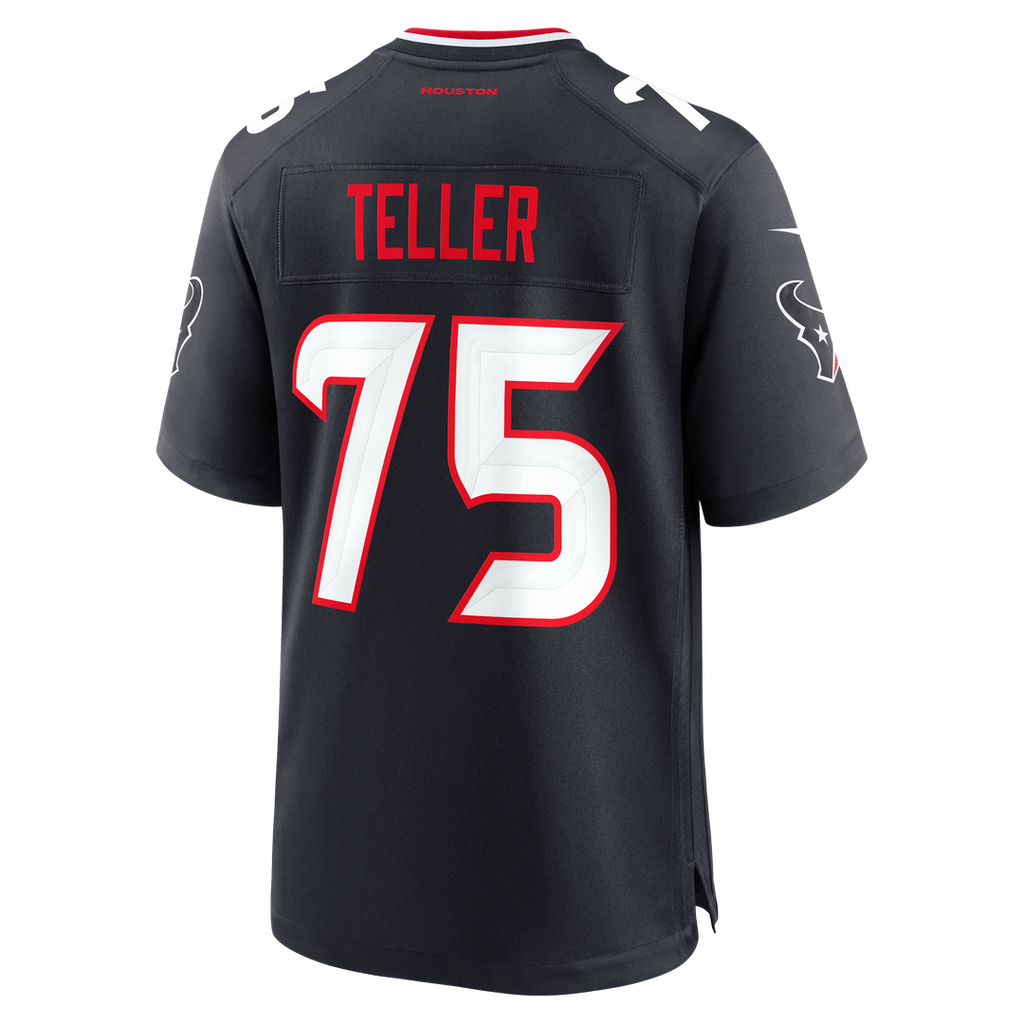Houston Texans Wyatt Teller Nike Navy Team Game Jersey product image 3, provided for visual reference and product detail