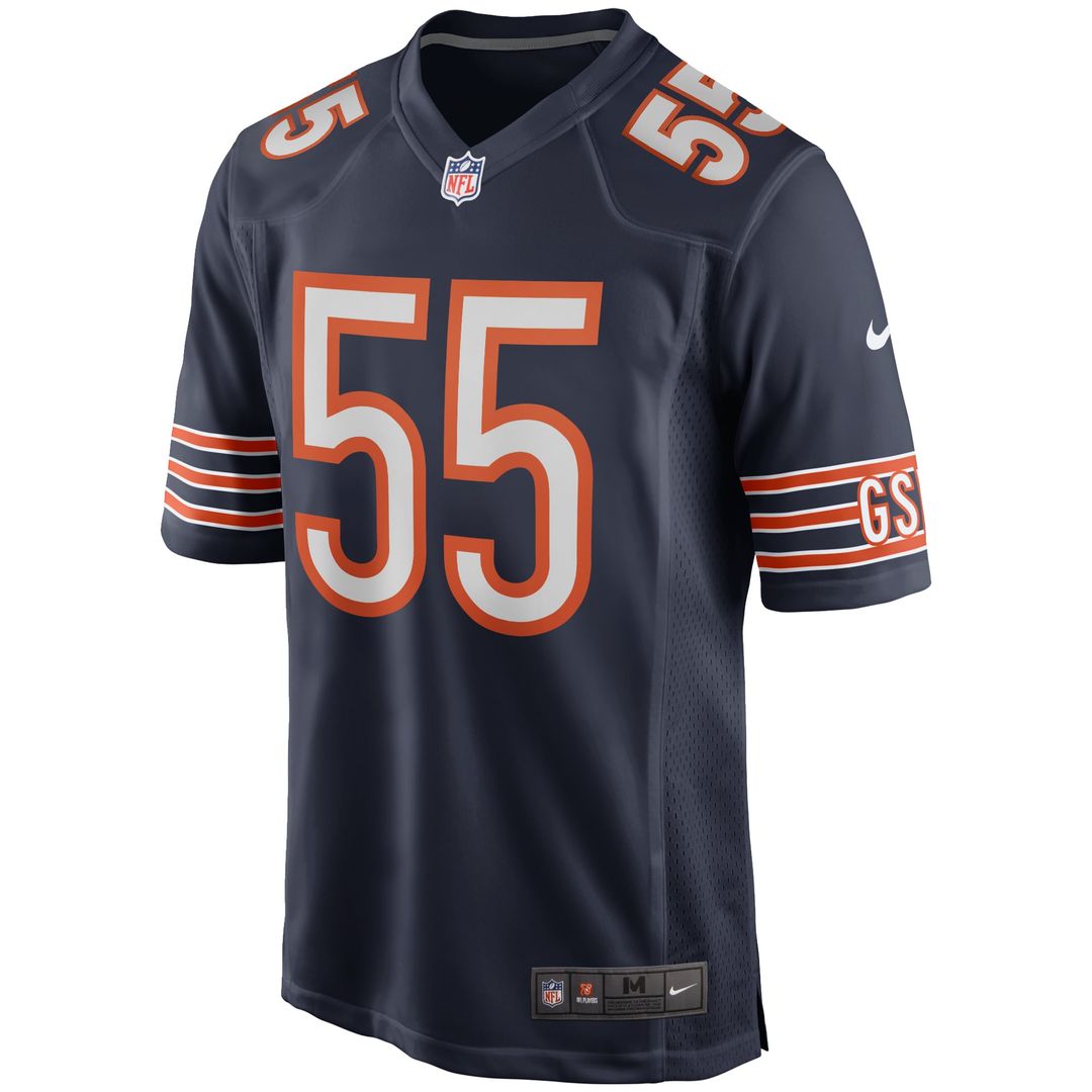Chicago Bears Lance Briggs Nike Navy Game Retired Player Jersey product image 2, provided for visual reference and product