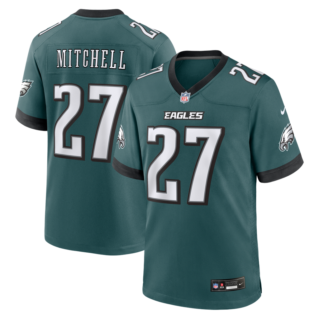 Philadelphia Eagles Quinyon Mitchell Nike Black Alternate Game Jersey product image 10, provided for visual reference and