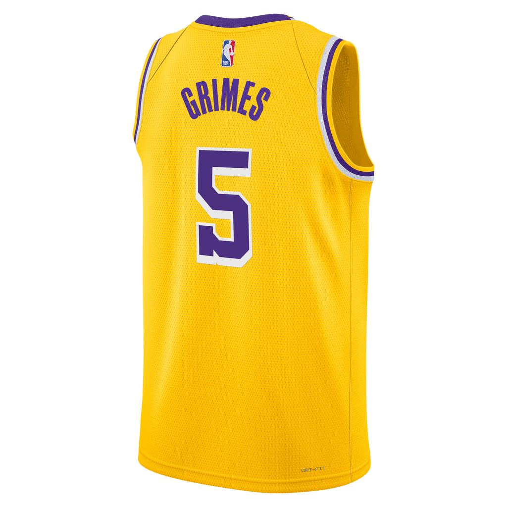 Los Angeles Lakers Nike Icon Edition Swingman Jersey - Gold - Quentin Grimes - Unisex product image 4, provided for visual