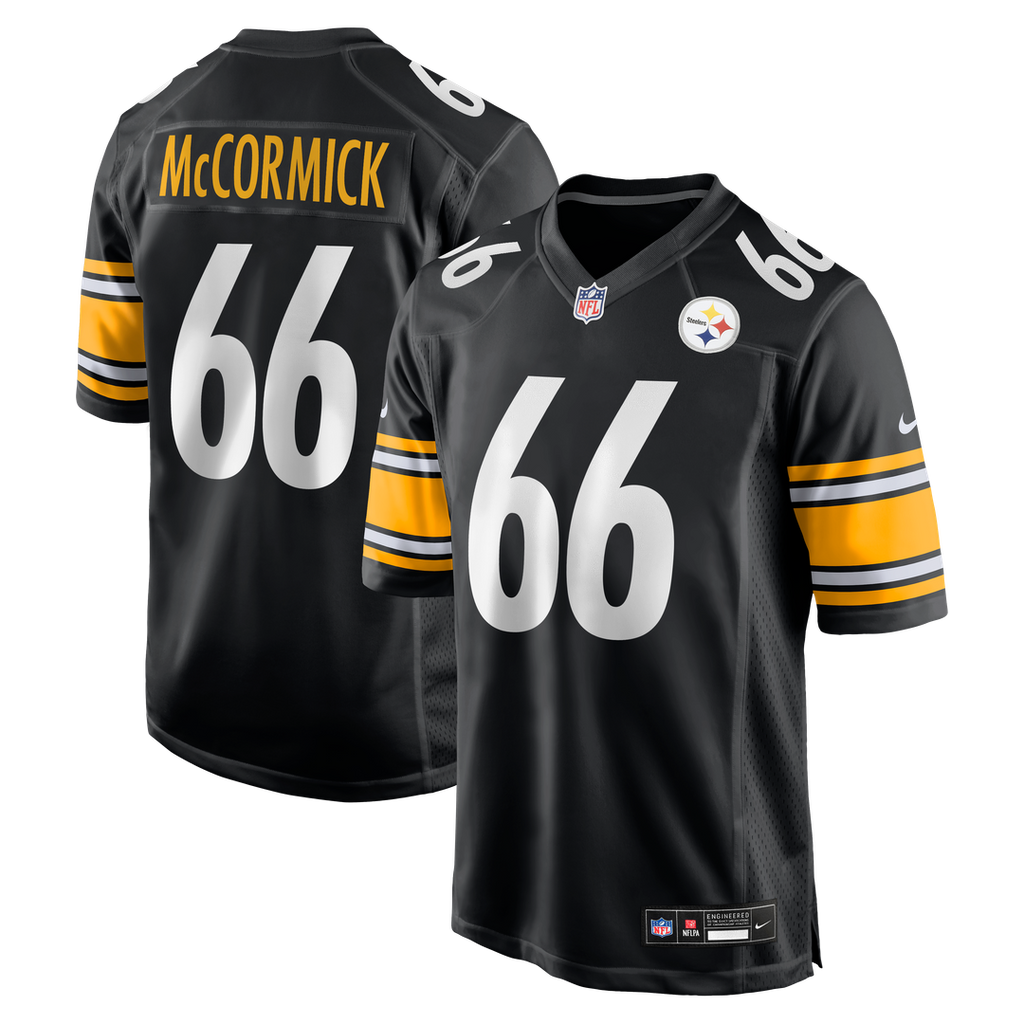 Pittsburgh Steelers Mason McCormick Nike Black Game Jersey product image 1, provided for visual reference and product detail