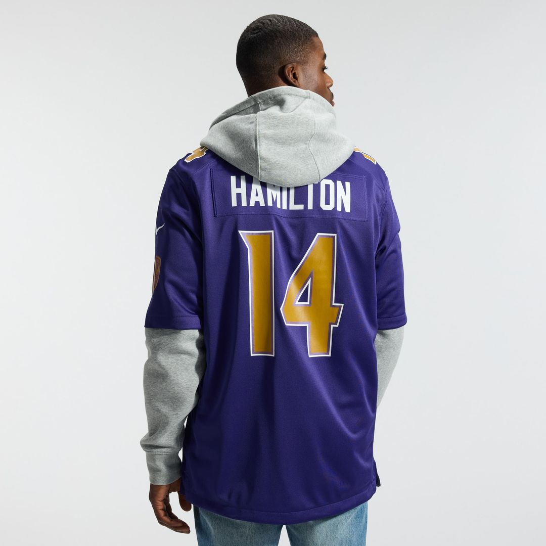 Baltimore Ravens Kyle Hamilton Nike Purple Alternate Game Jersey product image 16, provided for visual reference and product