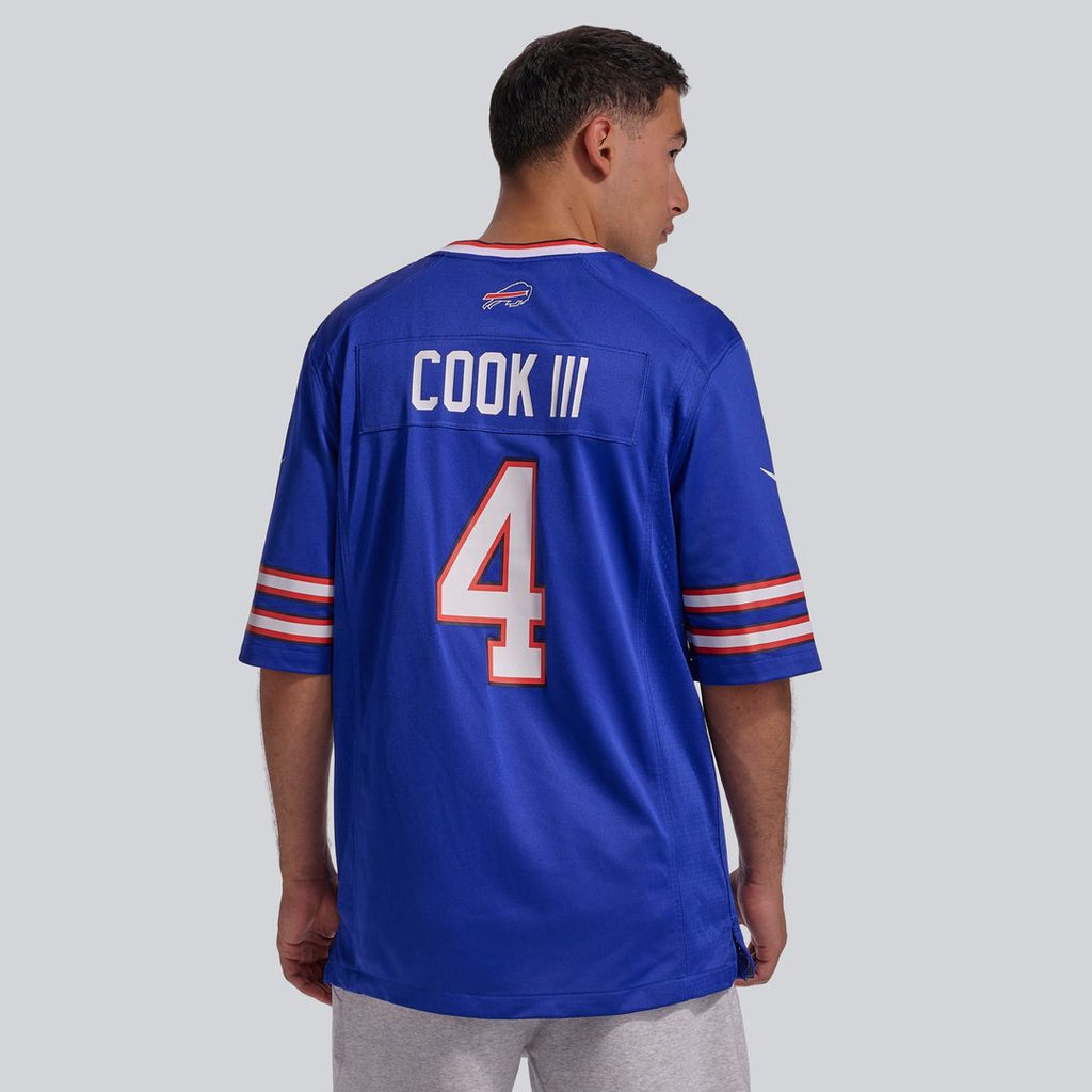 Buffalo Bills James Cook III Nike Royal Team Game Jersey product image 3, provided for visual reference and product detail