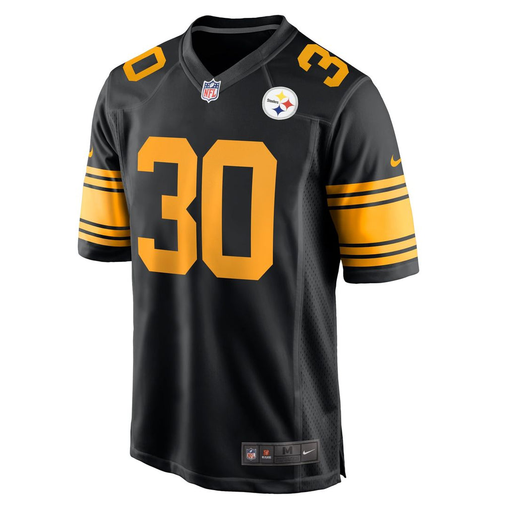 Pittsburgh Steelers Jaylen Warren Nike Black Alternate Game Jersey product image 2, provided for visual reference and