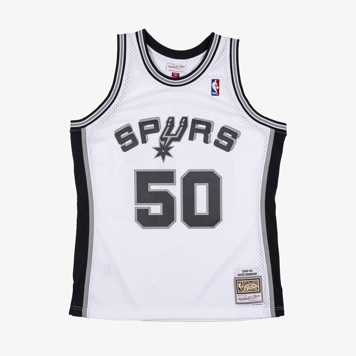 San Antonio Spurs Mitchell & Ness David Robinson 1998 Swingman Authentic Jersey - White product image 3, provided for visual