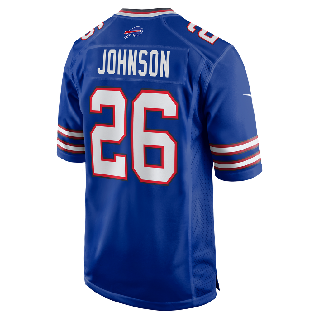 Buffalo Bills Ty Johnson Nike Royal Team Game Jersey product image 3, provided for visual reference and product detail review