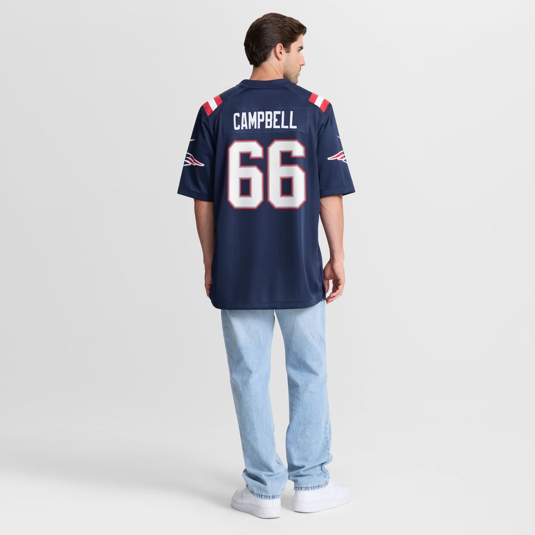 New England Patriots Will Campbell Nike Navy Team Game Jersey product image 3, provided for visual reference and product