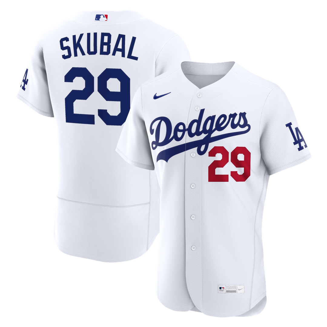 Los Angeles Dodgers Tarik Skubal Nike White Home Authentic Jersey product image 1, provided for visual reference and product