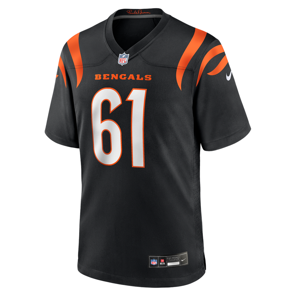 Cincinnati Bengals Cody Ford Nike Black Game Jersey product image 2, provided for visual reference and product detail review
