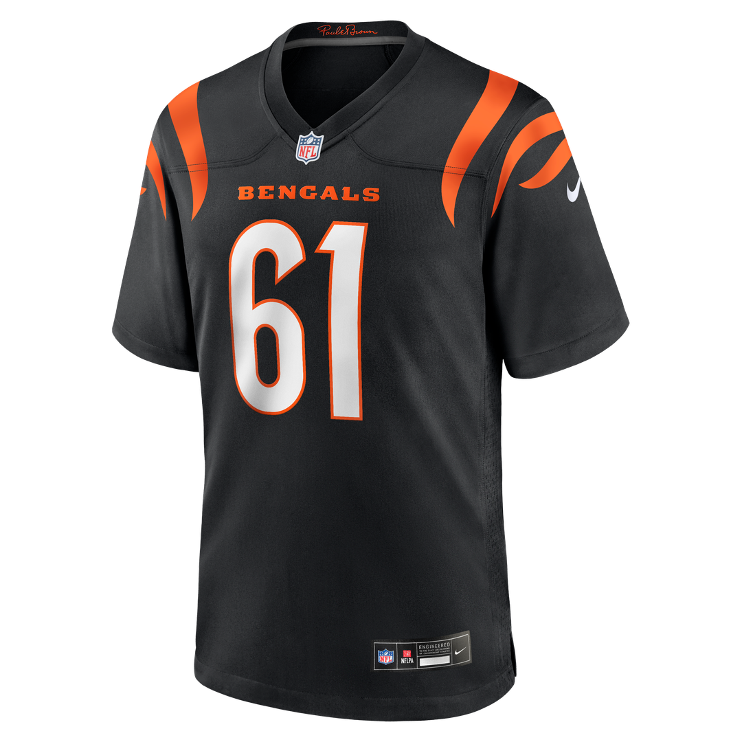Cincinnati Bengals Cody Ford Nike Black Game Jersey product image 2, provided for visual reference and product detail review