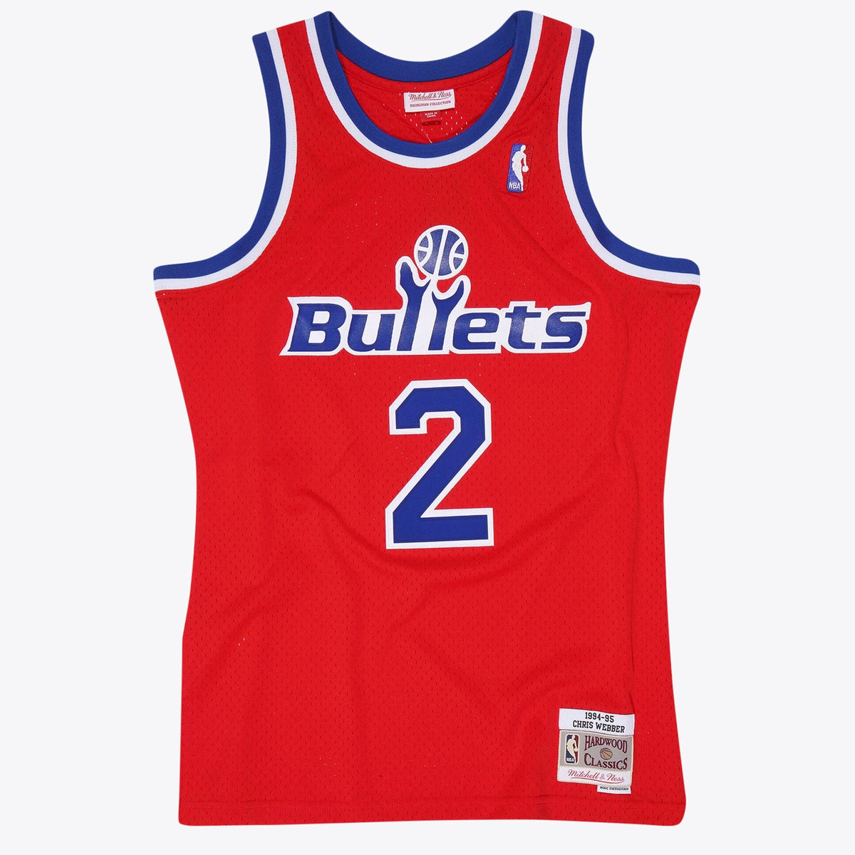 Washington Bullets Chris Webber 1994 Hardwood Classics Road Swingman Jersey By Mitchell & Ness - Scarlett product image 3,