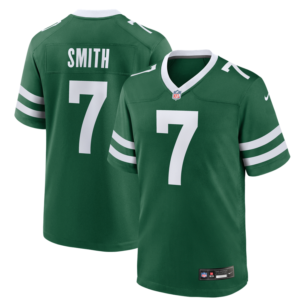 New York Jets Geno Smith Nike Legacy Green Game Jersey product image 1, provided for visual reference and product detail