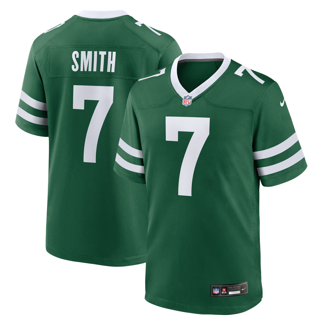 New York Jets Geno Smith Nike Legacy Green Game Jersey product image 1, provided for visual reference and product detail