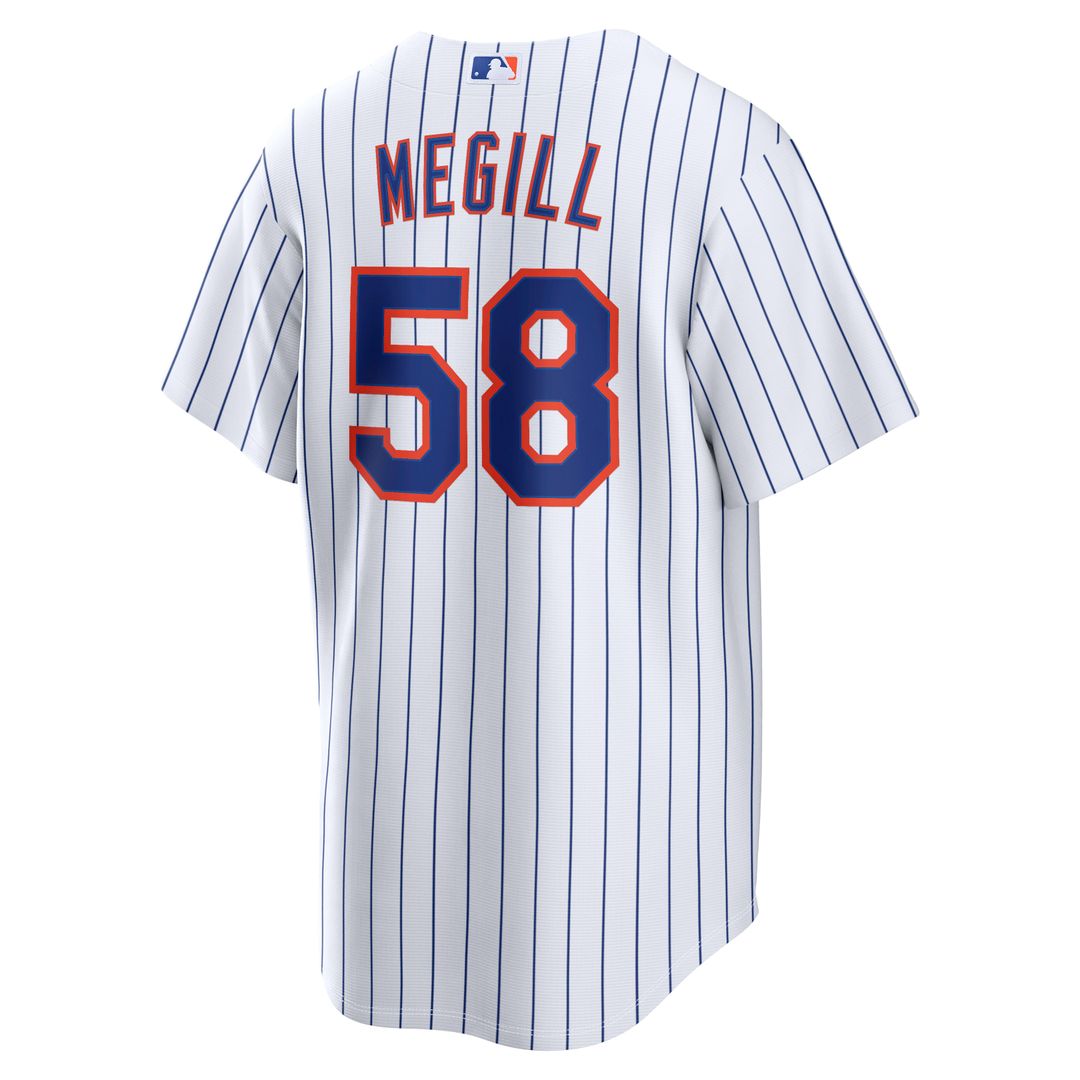 New York Mets Tylor Megill Nike White Home Replica Jersey product image 3, provided for visual reference and product detail