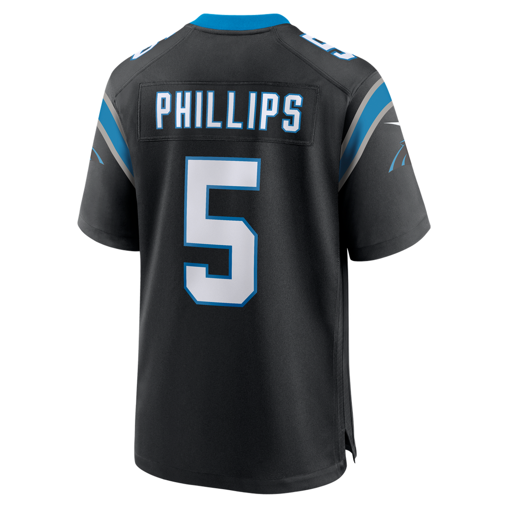 Carolina Panthers Jaelan Phillips Nike Black Game Jersey product image 3, provided for visual reference and product detail