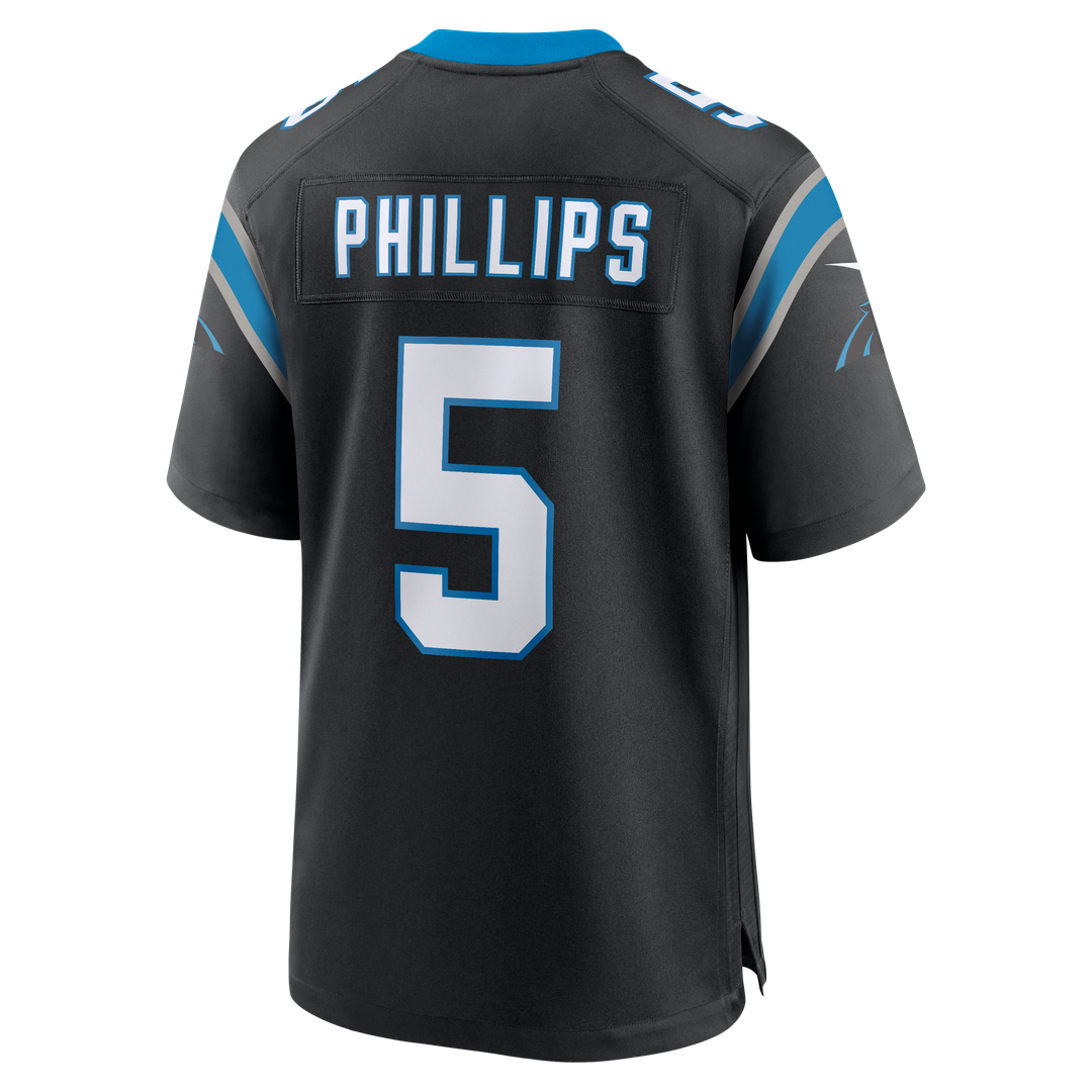 Carolina Panthers Jaelan Phillips Nike Black Game Jersey product image 3, provided for visual reference and product detail