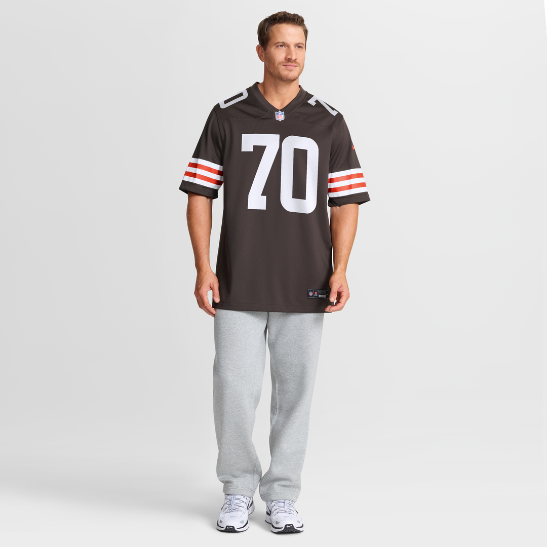 Cleveland Browns Zak Zinter Nike Brown Team Game Jersey product image 4, provided for visual reference and product detail