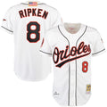 Baltimore Orioles Cal Ripken Mitchell & Ness White Home Authentic Jersey product image 1, provided for visual reference and