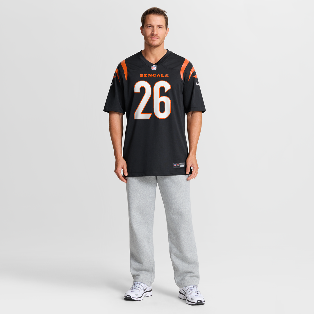 Cincinnati Bengals Ja'Sir Taylor Nike Black Team Game Jersey product image 4, provided for visual reference and product