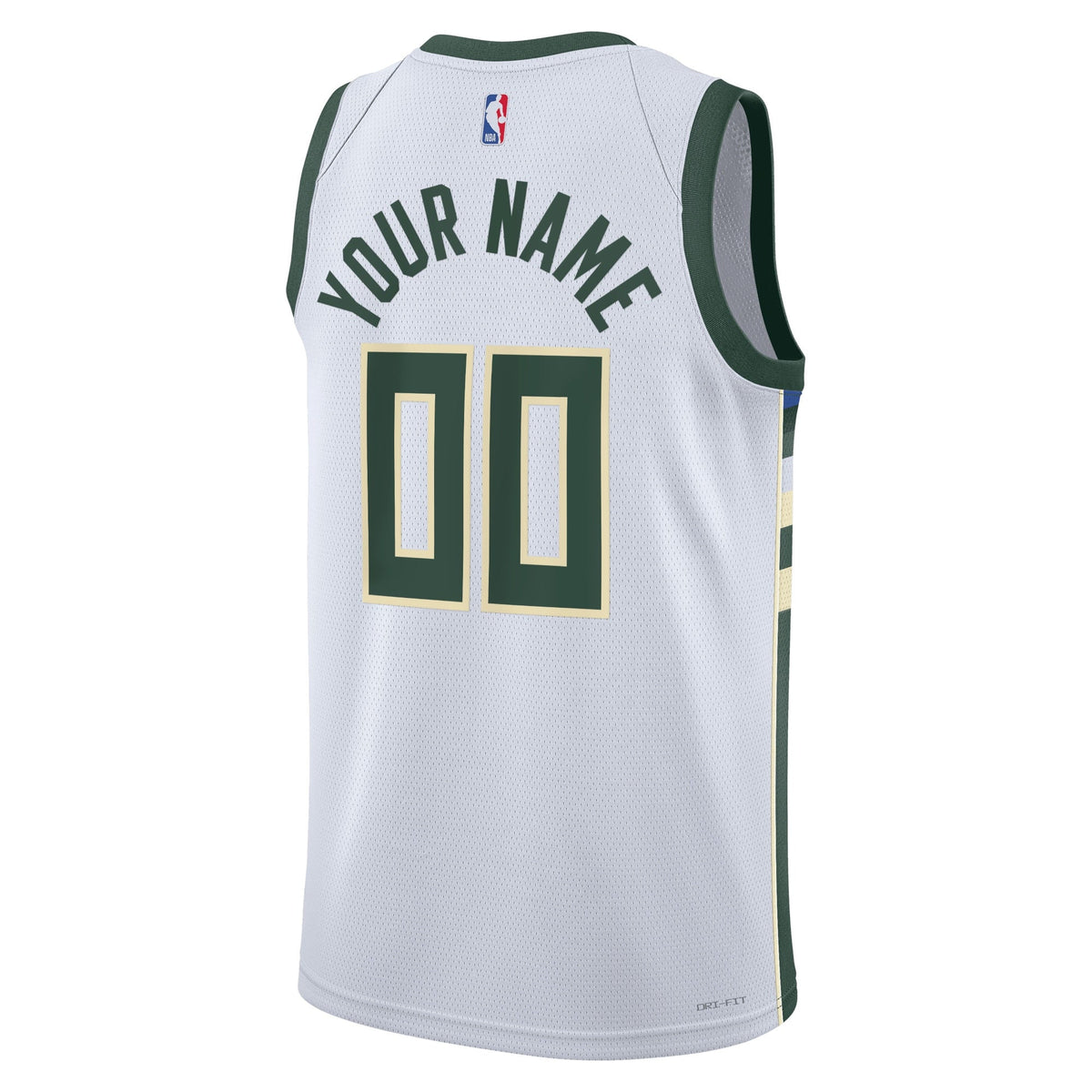 Milwaukee Bucks Nike Association Swingman Jersey - Custom - Unisex product image 3, provided for visual reference and