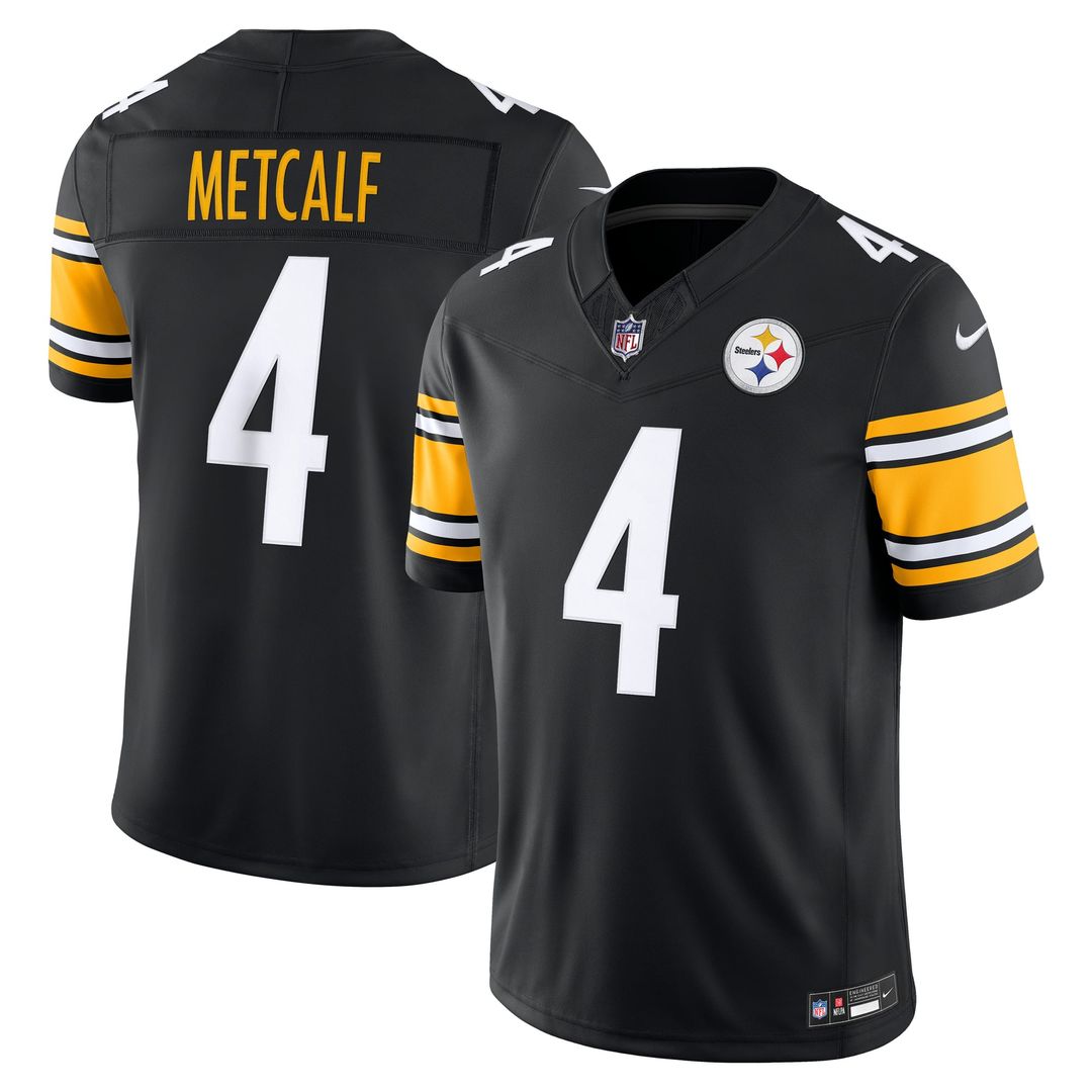 Pittsburgh Steelers DK Metcalf Nike Black Team Vapor F.U.S.E. Stitched Limited Jersey product image 1, provided for visual
