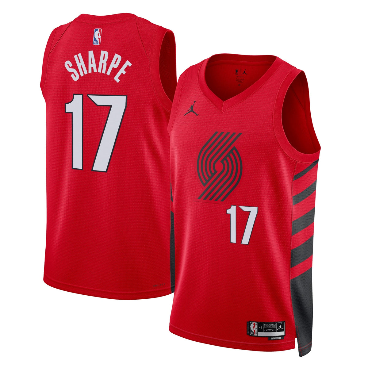 Portland Trail Blazers Jordan Statement Edition Swingman Jersey - Red - Shaedon Sharpe - Unisex product image 1, provided