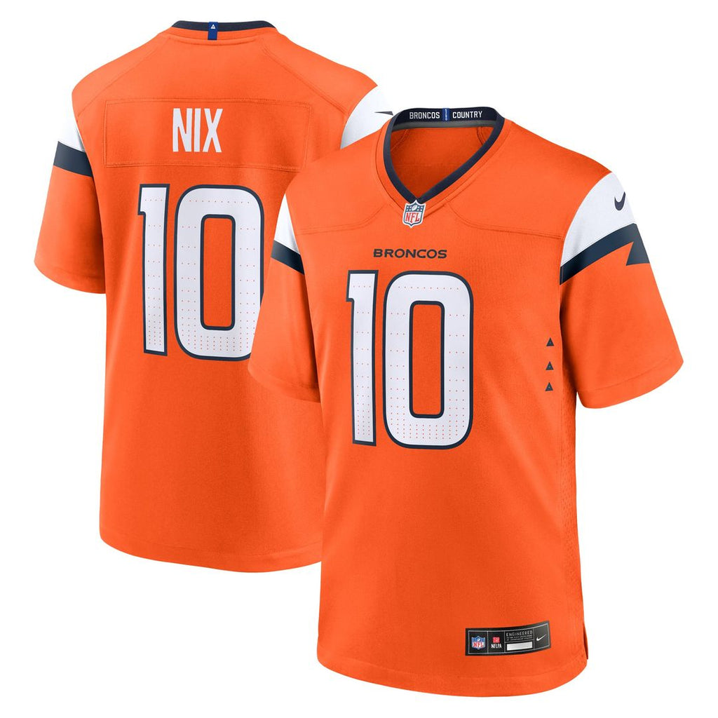 Denver Broncos Bo Nix Nike Navy Alternate Game Jersey product image 13, provided for visual reference and product detail