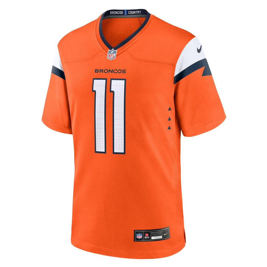 Denver Broncos Troy Franklin Nike Orange Team Game Jersey product image 2, provided for visual reference and product detail