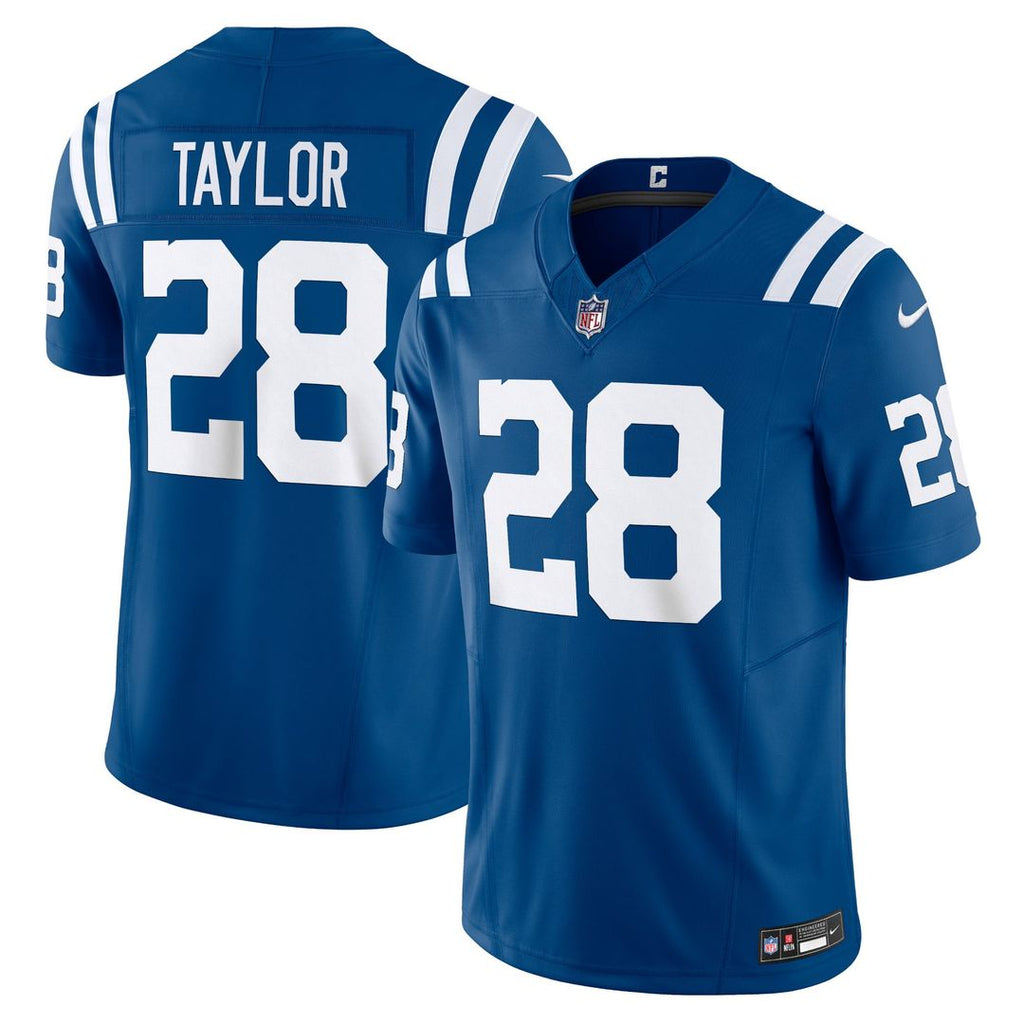 Indianapolis Colts Jonathan Taylor Nike Royal Vapor F.U.S.E. Limited Jersey product image 1, provided for visual reference