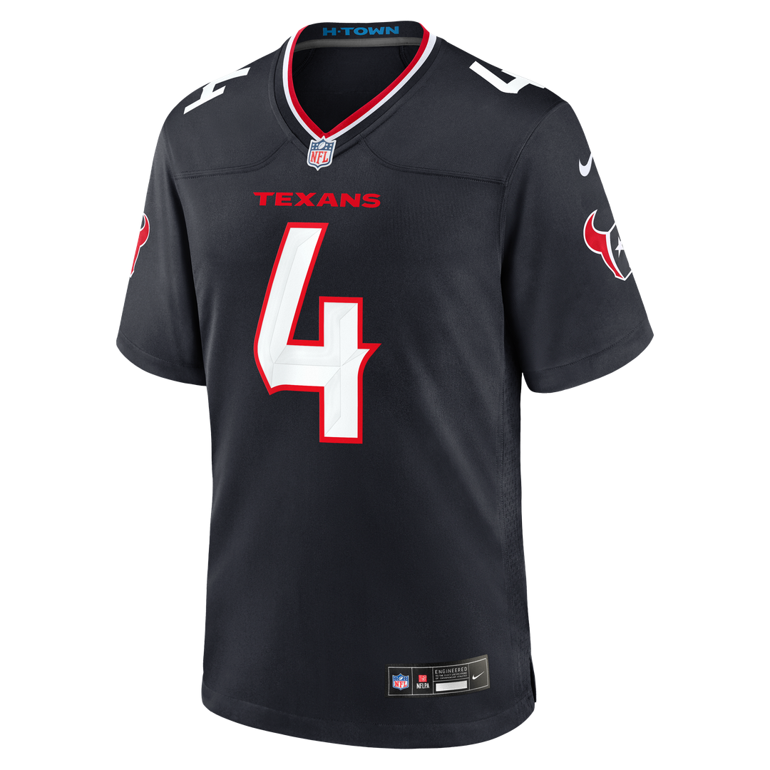 Houston Texans Woody Marks Nike Navy Team Game Jersey product image 2, provided for visual reference and product detail