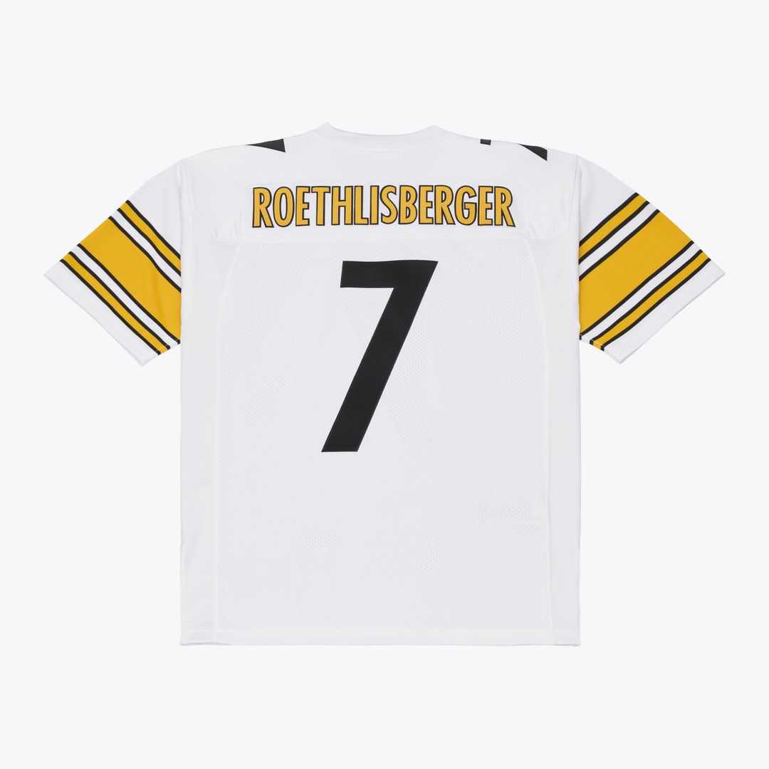 Pittsburgh Steelers Ben Roethlisberger Mitchell & Ness White 2005 Authentic Throwback Jersey product image 2, provided for
