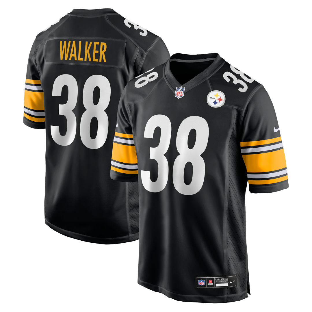 Pittsburgh Steelers Mykal Walker Nike Black Team Game Jersey product image 1, provided for visual reference and product