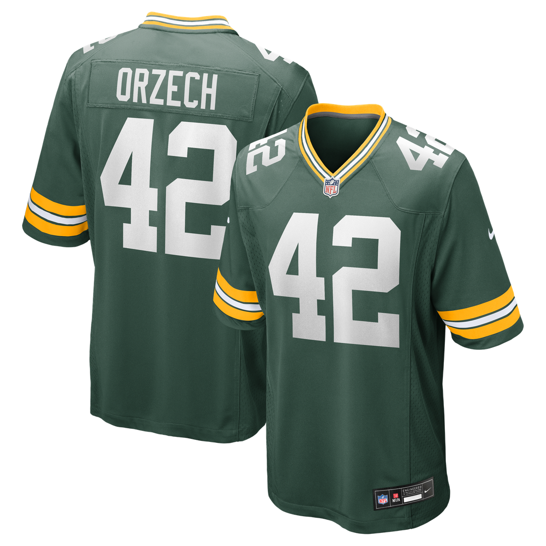 Green Bay Packers Matt Orzech Nike Green Game Jersey product image 1, provided for visual reference and product detail review