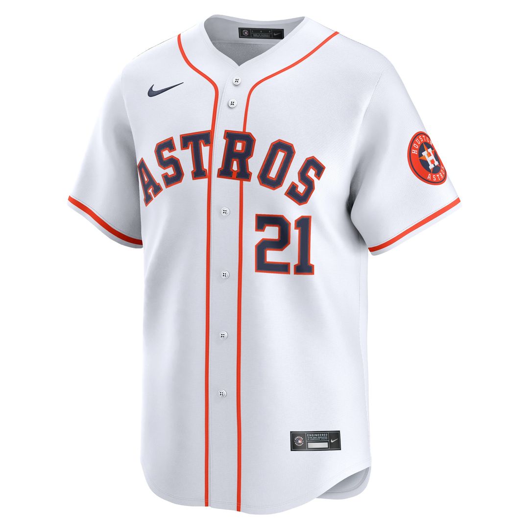 Houston Astros Yainer Diaz Nike White Home Limited Player Jersey product image 2, provided for visual reference and product