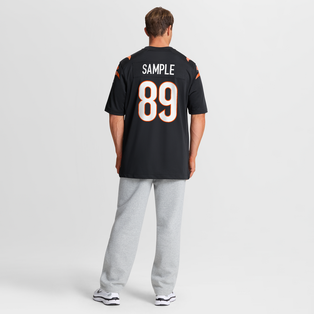 Cincinnati Bengals Drew Sample Nike Black Game Jersey product image 8, provided for visual reference and product detail
