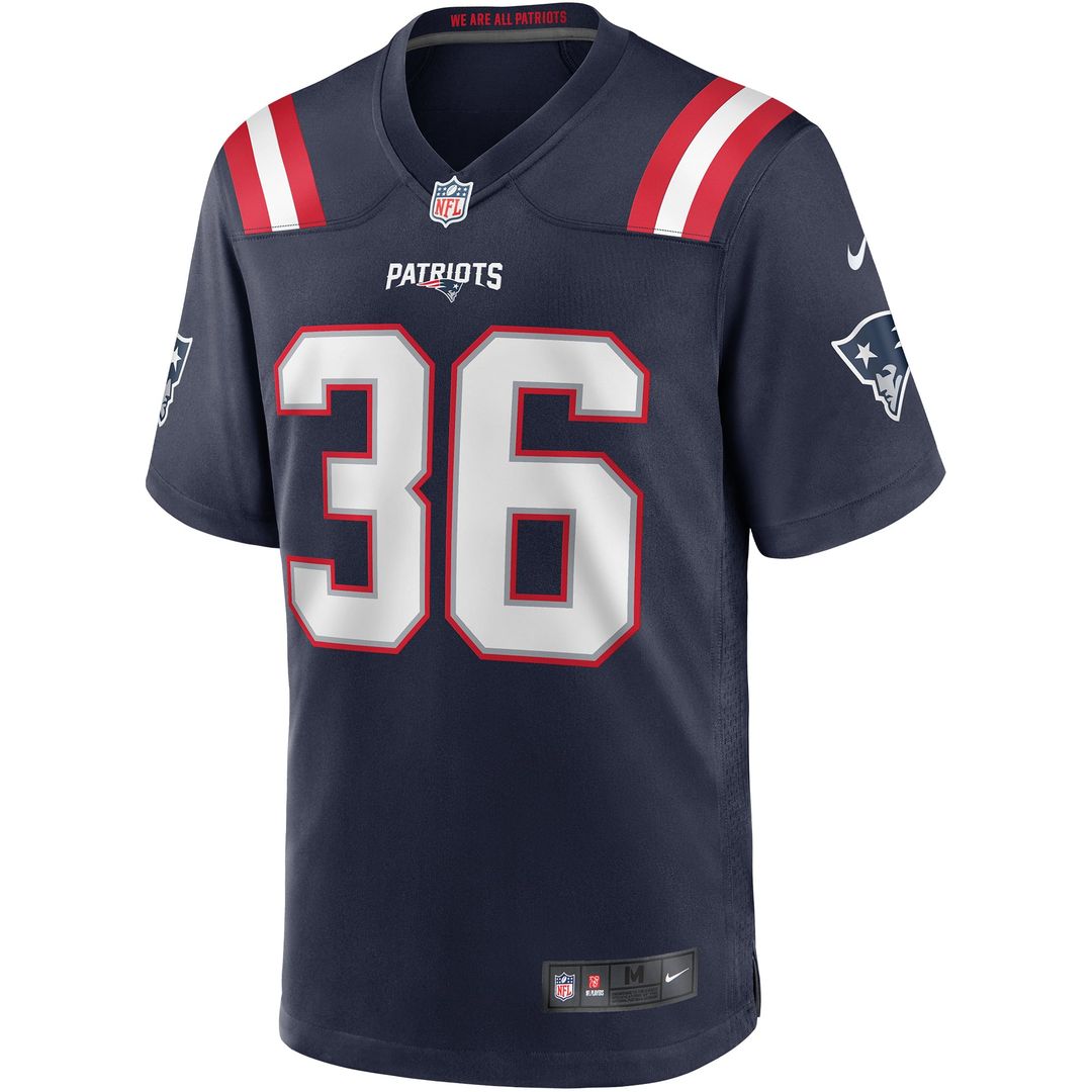 New England Patriots Lawyer Milloy Nike Navy Game Retired Player Jersey product image 2, provided for visual reference and