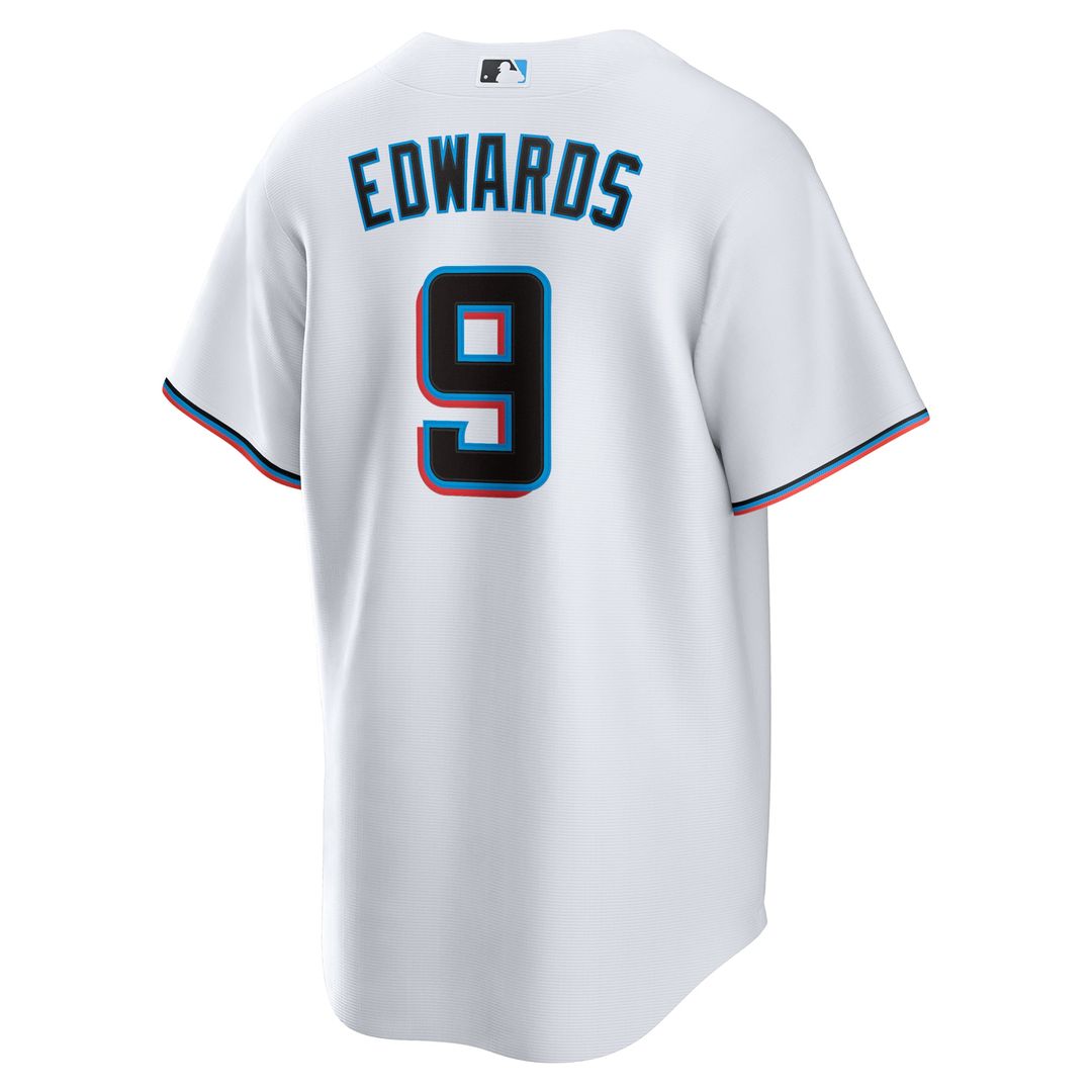 Miami Marlins Xavier Edwards Nike White Home Replica Jersey product image 3, provided for visual reference and product