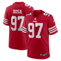 San Francisco 49ers Nick Bosa Nike Scarlet Team Game Jersey product image 1, provided for visual reference and product