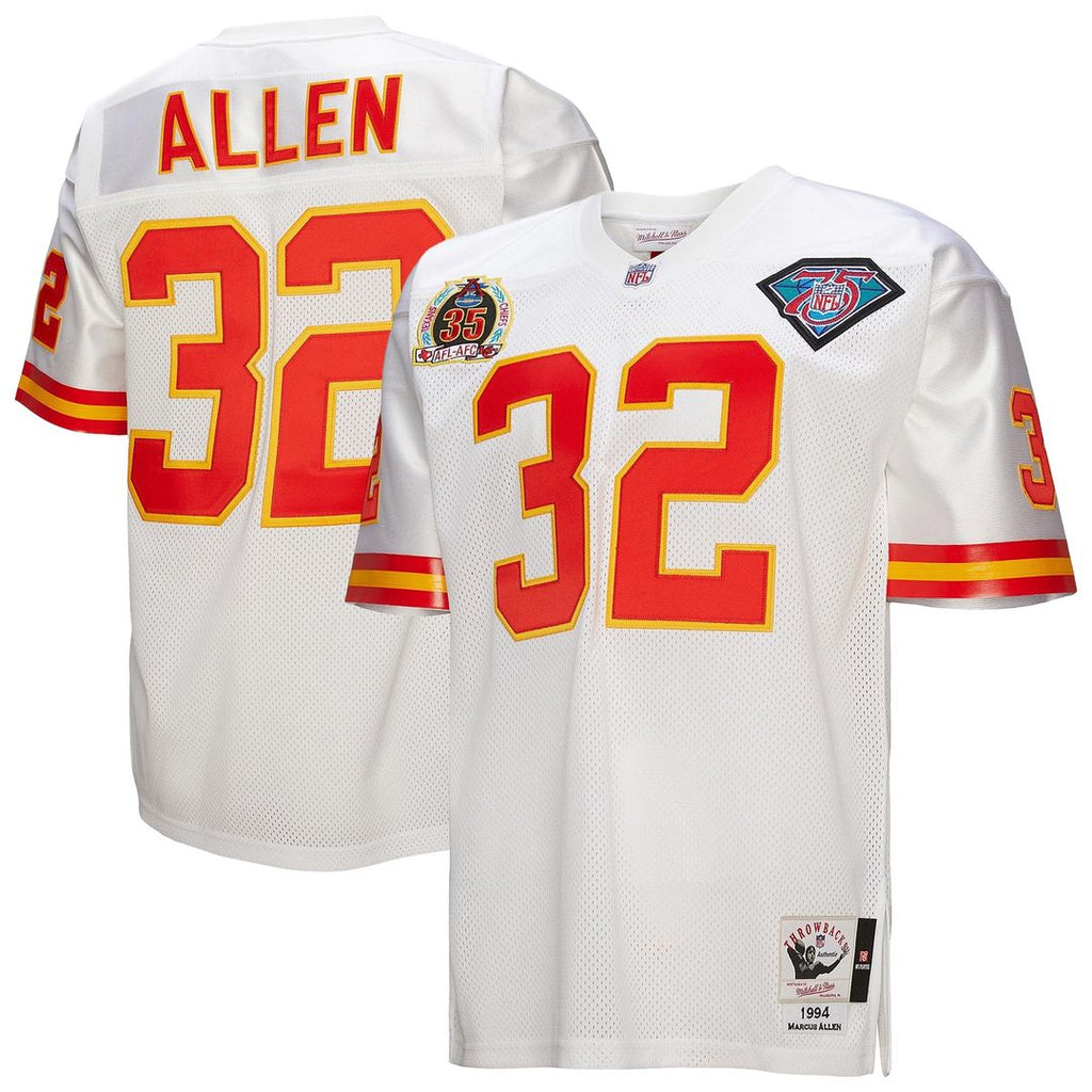 Kansas City Chiefs 1994 Marcus Allen Mitchell & Ness White Authentic Throwback Retired Player Jersey product image 1,
