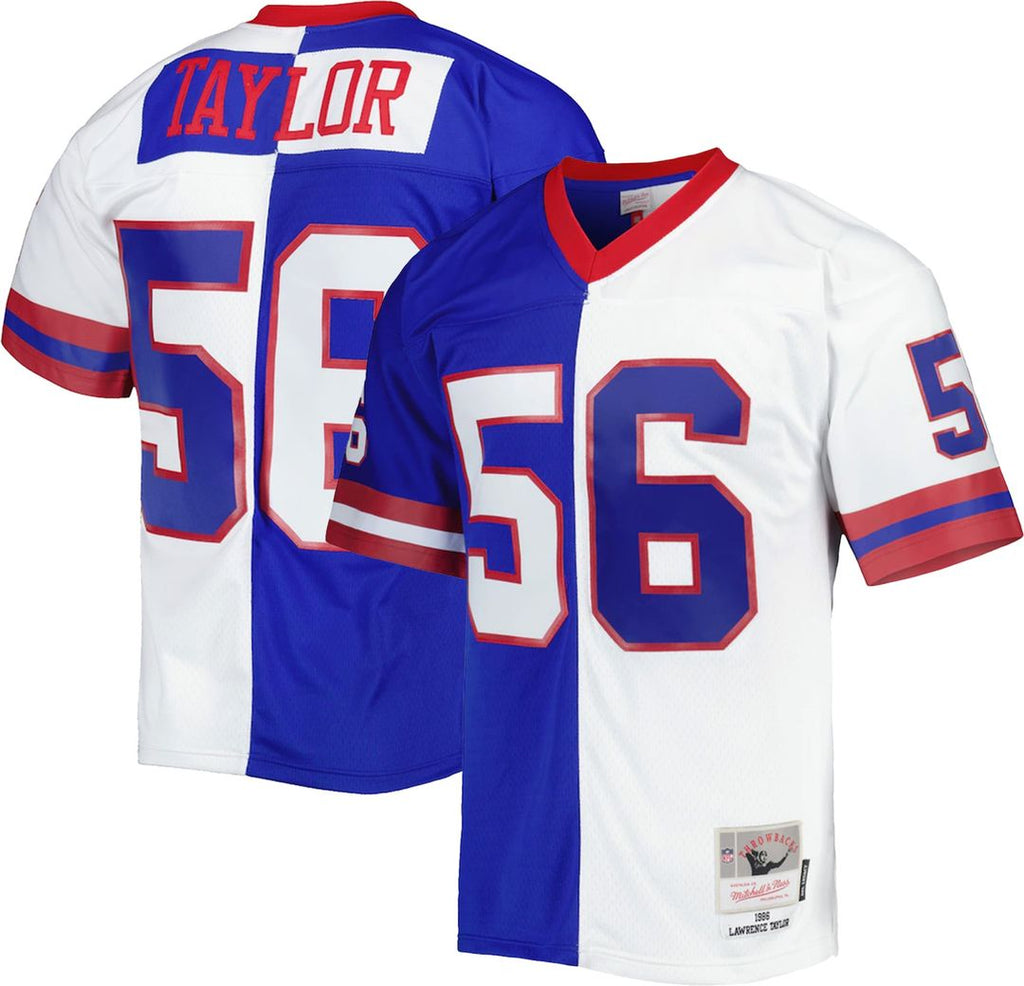 New York Giants Lawrence Taylor Mitchell & Ness Royal/White 1986 Split Legacy Replica Jersey product image 1, provided for