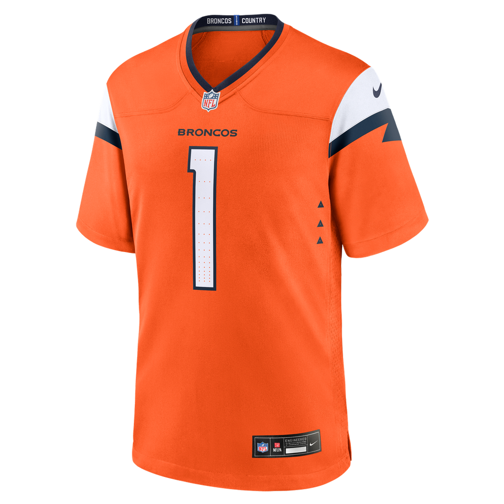 Denver Broncos Evan Engram Nike Orange Team Game Jersey product image 2, provided for visual reference and product detail