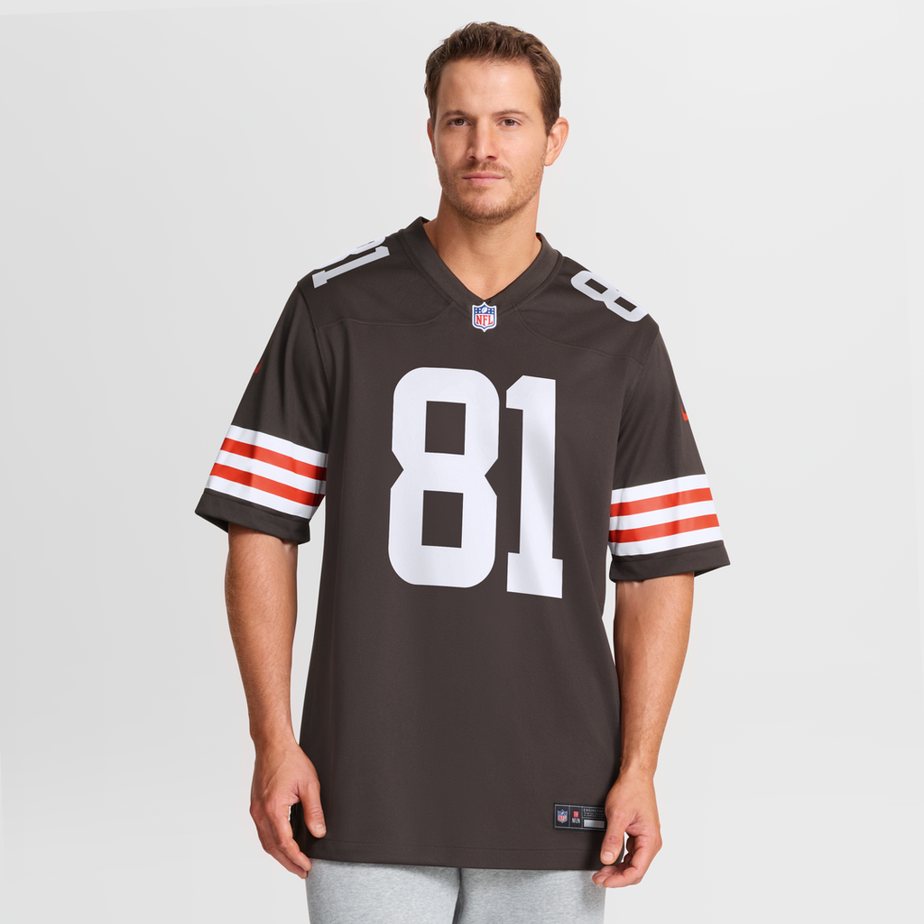 Cleveland Browns Luke Floriea Nike Brown Team Game Jersey product image 4, provided for visual reference and product detail