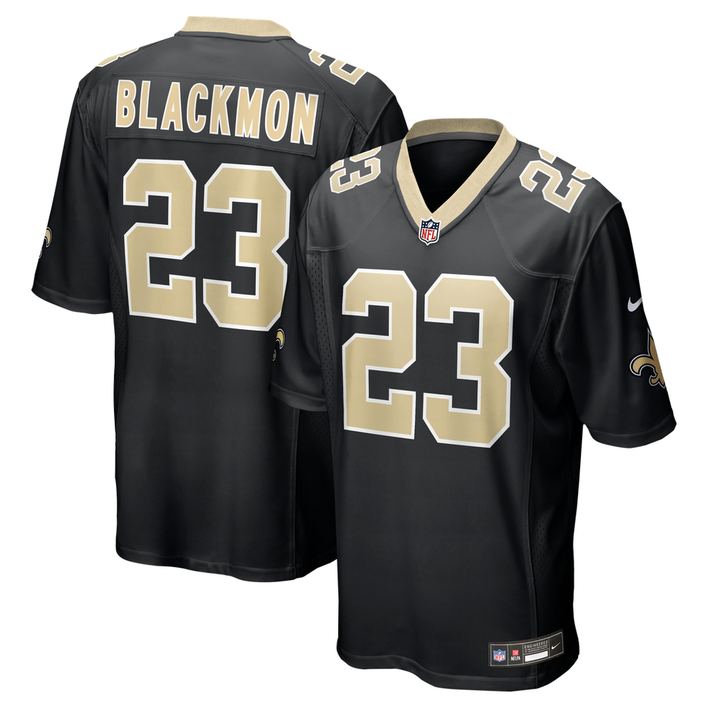 New Orleans Saints Julian Blackmon Nike Black Team Game Jersey product image 1, provided for visual reference and product