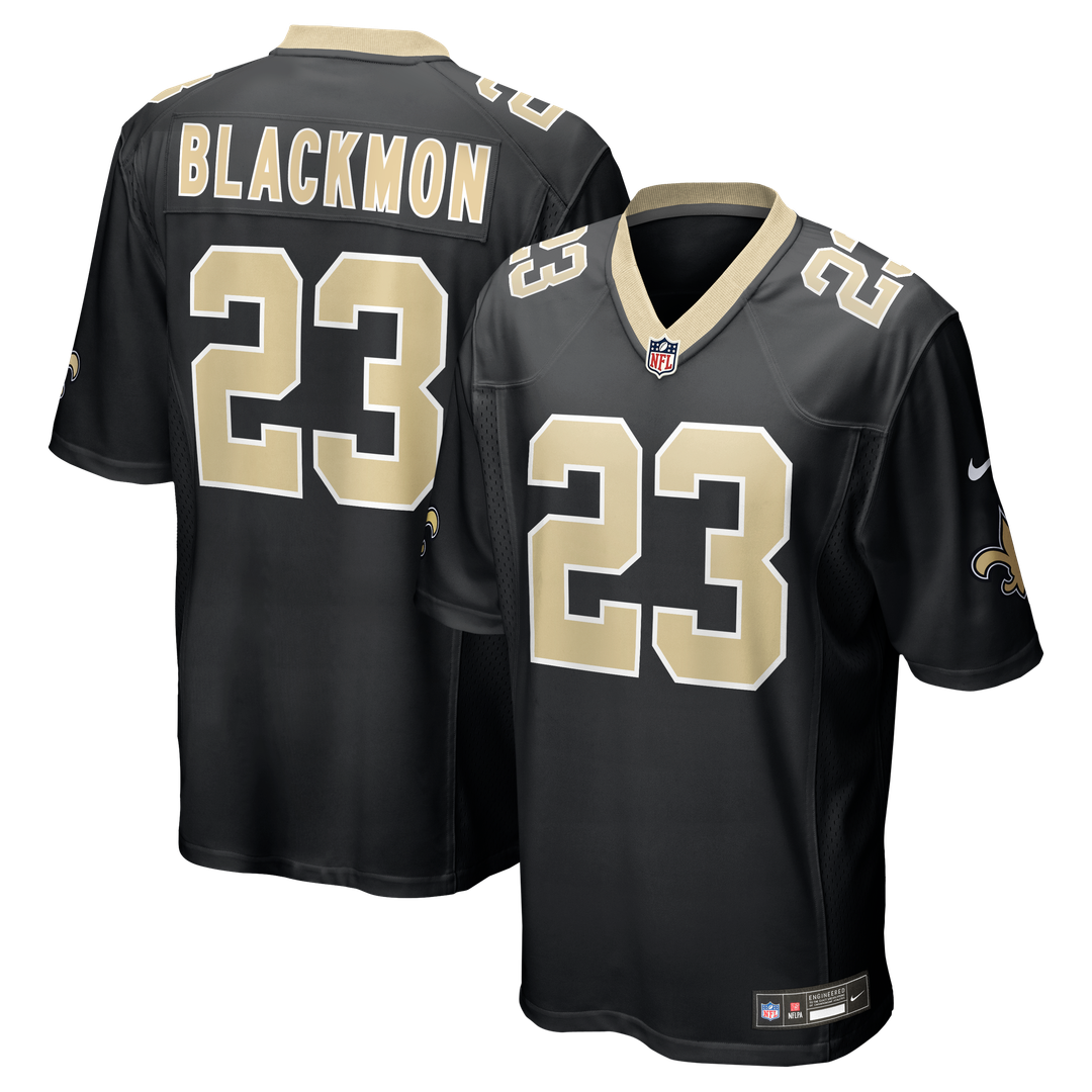 New Orleans Saints Julian Blackmon Nike Black Team Game Jersey product image 1, provided for visual reference and product