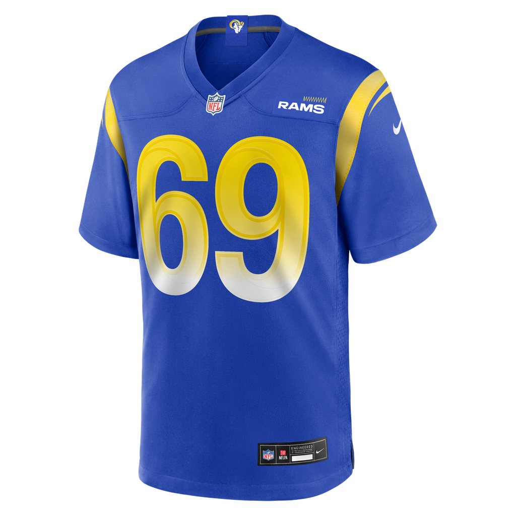 Los Angeles Rams Kevin Dotson Nike Royal Game Jersey product image 2, provided for visual reference and product detail review