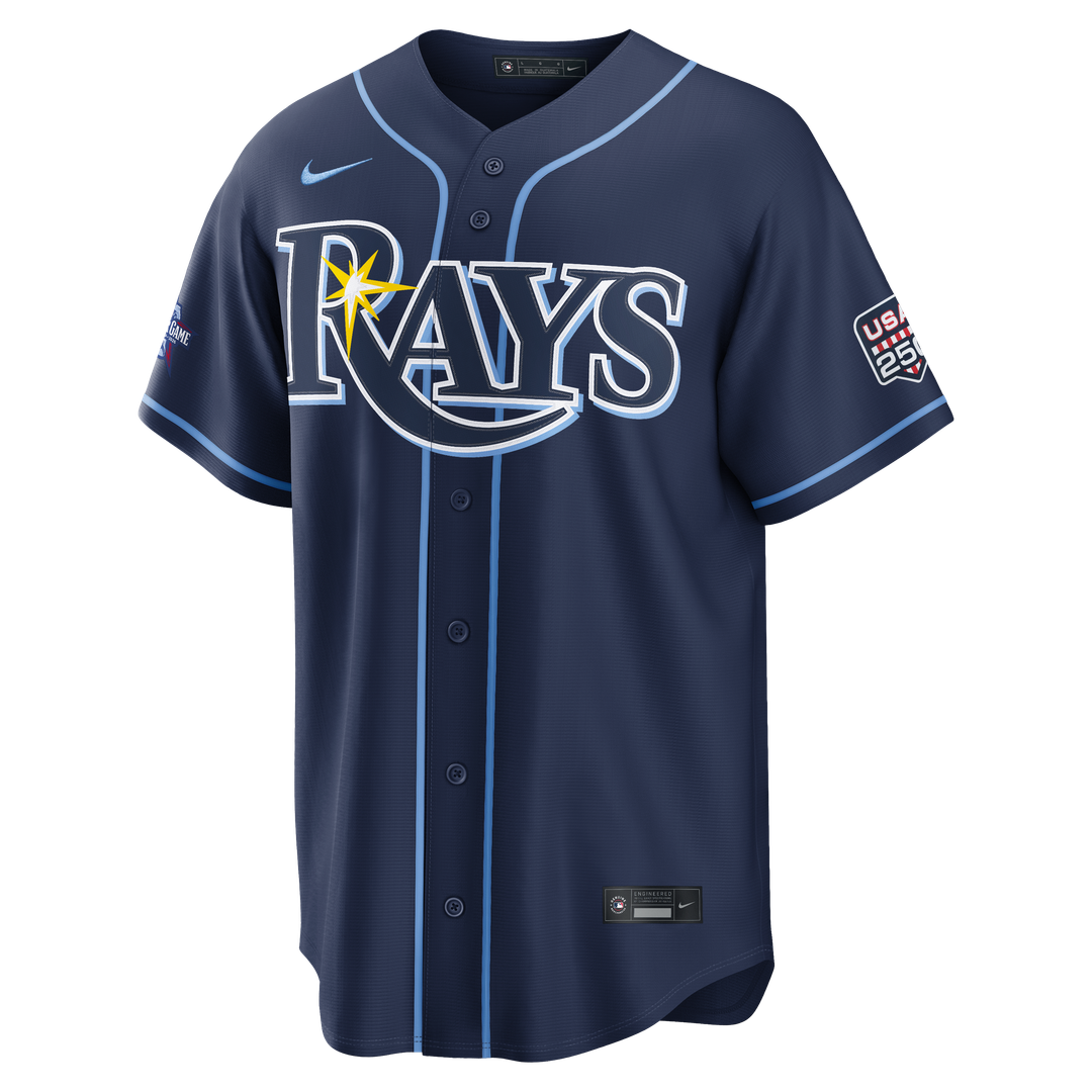 2026 All-Star Game Tampa Bay Rays Junior Caminero Nike Navy Replica Jersey product image 2, provided for visual reference