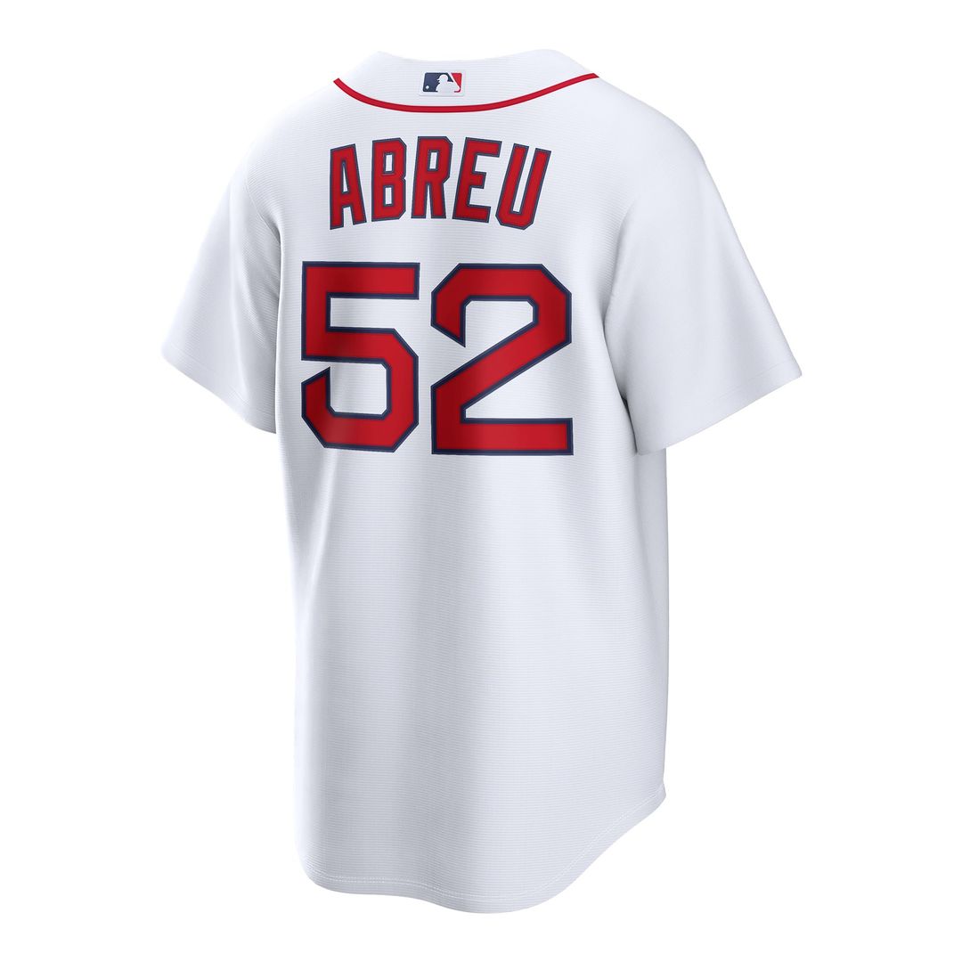 Boston Red Sox Wilyer Abreu Nike White Home Replica Jersey product image 3, provided for visual reference and product detail