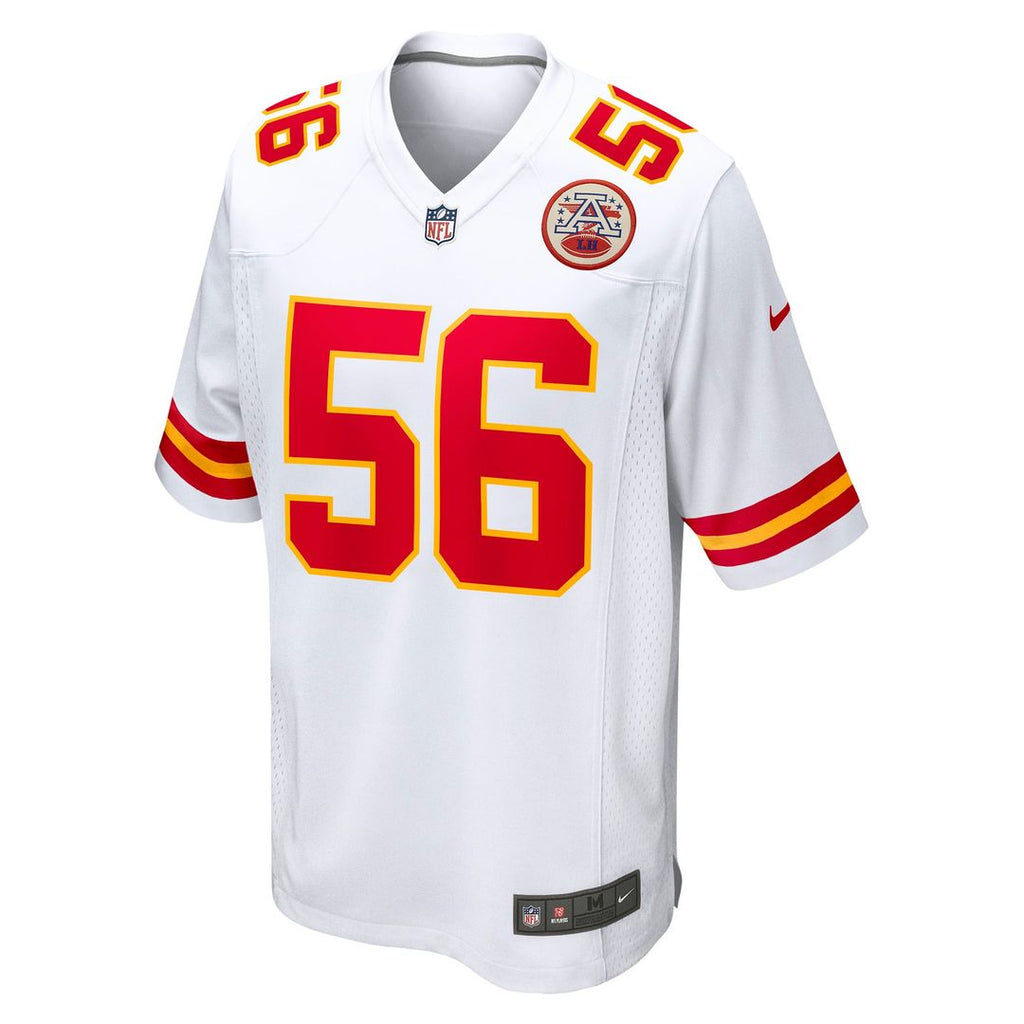 Kansas City Chiefs George Karlaftis Nike White Away Game Player Jersey product image 2, provided for visual reference and