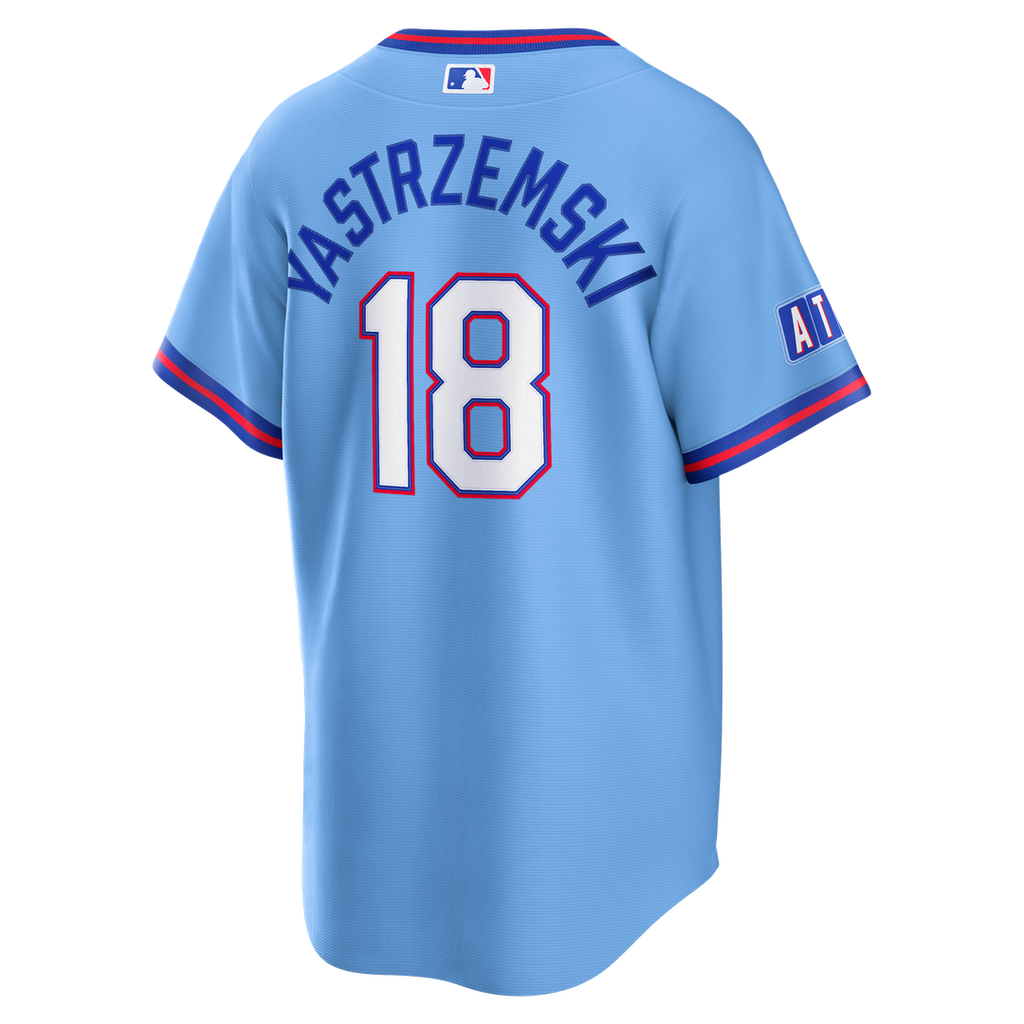 Atlanta Braves Mike Yastrzemski Nike Powder Blue 2026 City Connect Stadium Jersey product image 3, provided for visual